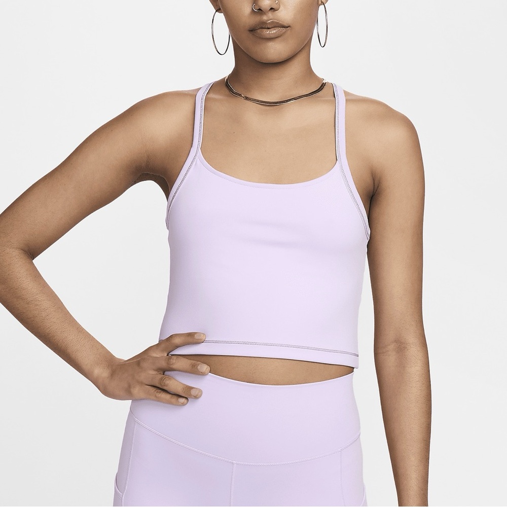 NWT Nike ONE Training Lilac Tight Fit Women's Dri-FIT Crop Top Racerback Size M